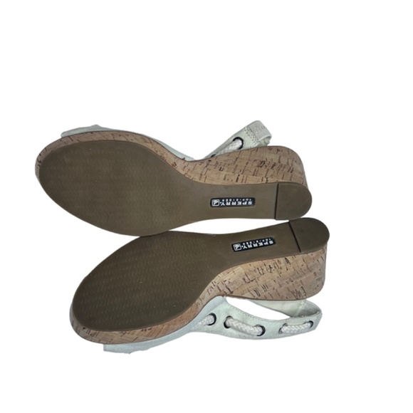 Sperry Top Slider Cork Wedged Slingback Shoes Sandals NWOT - Picture 15 of 15